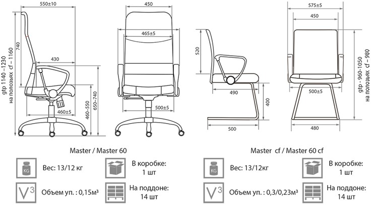 Кресло компьютерное Master GTPH Ch1 W01/T01 в Первоуральске - изображение 3