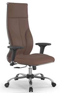 Кресло офисное Метта Мetta L 1m 46/2D Infinity Easy Clean (MPES) топган, нижняя часть 17833 светло-коричневый в Екатеринбурге