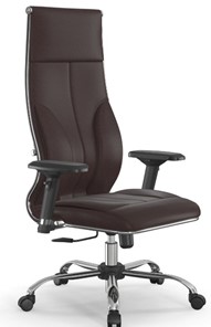 Кресло офисное Мetta L 1m 46/4D Infinity Easy Clean топган, нижняя часть 17833 темно-коричневый в Екатеринбурге