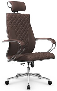 Офисное кресло Metta L 2c 44C/K116 Infinity Easy Clean топган OMS, нижняя часть 17853 темно-коричневый в Екатеринбурге