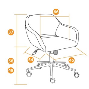 Кресло офисное MODENA хром флок, серый, арт.14232 в Кушве - предосмотр 11