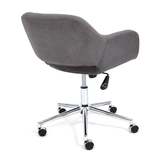 Кресло офисное MODENA хром флок, серый, арт.14232 в Кушве - изображение 2