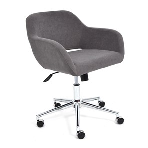 Кресло офисное MODENA хром флок, серый, арт.14232 в Кушве