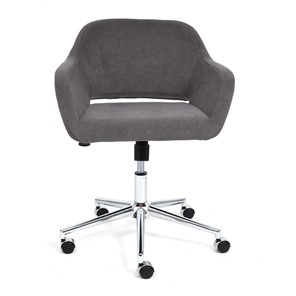Кресло офисное MODENA хром флок, серый, арт.14232 в Кушве - предосмотр 4