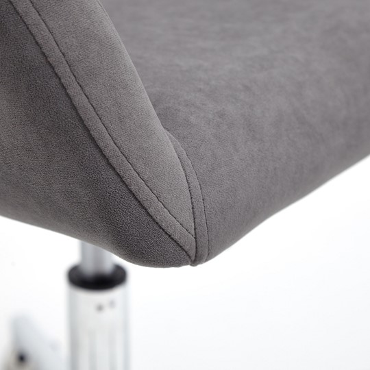 Кресло офисное MODENA хром флок, серый, арт.14232 в Кушве - изображение 6