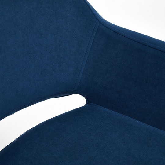 Компьютерное кресло MODENA хром флок, синий, арт.14233 в Екатеринбурге - изображение 9