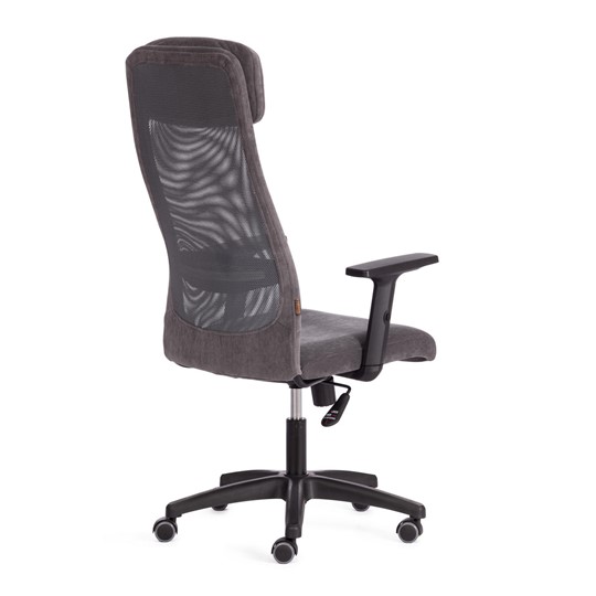 Кресло офисное PROFIT PLT флок/ткань, серый, 29/W-12, арт.20537 в Екатеринбурге - изображение 2