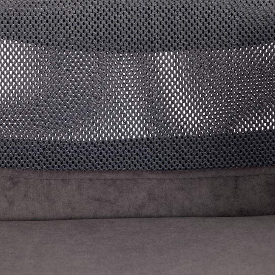 Кресло офисное PROFIT PLT флок/ткань, серый, 29/W-12, арт.20537 в Ревде - изображение 7