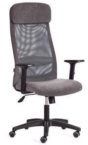 Кресло офисное PROFIT PLT флок/ткань, серый, 29/W-12, арт.20537 в Екатеринбурге