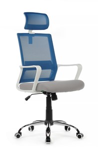 Кресло компьютерное RCH 1029HW, серый/синий в Екатеринбурге