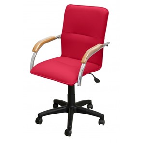 Компьютерное кресло Самба-лифт СРП-034 Люкс красный/бук в Ревде