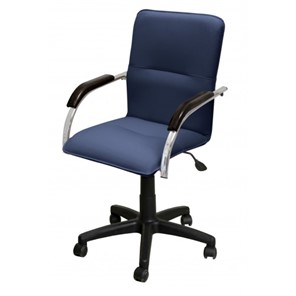 Кресло офисное Самба-лифт СРП-034 Люкс синий/венге в Ревде