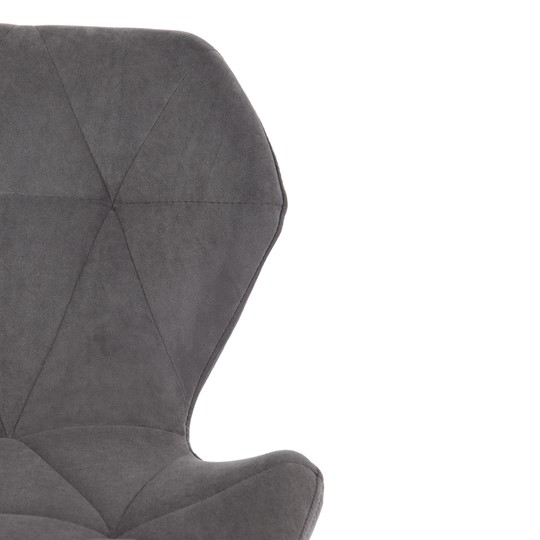 Кресло офисное SELFI флок, серый, арт.15302 в Екатеринбурге - изображение 4
