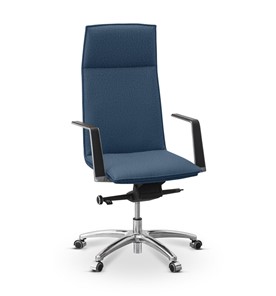 Офисное кресло для руководителя Соло, ткань Bahama / синяя, solo4 в Каменске-Уральском