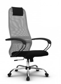 Кресло офисное SU-BK130-8 CH серый/черный в Екатеринбурге