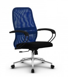Кресло офисное SU-CK130-8 CH-3 синий/черный в Ревде
