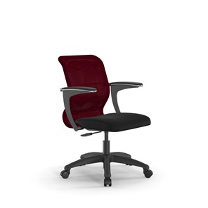 Офисное кресло SU-M-4/подл.160/осн.005 бордовый/черный в Екатеринбурге - предосмотр