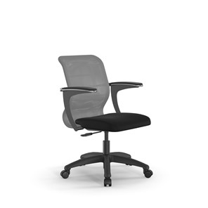 Кресло компьютерное SU-M-4/подл.160/осн.005 светло-серый/черный в Ревде