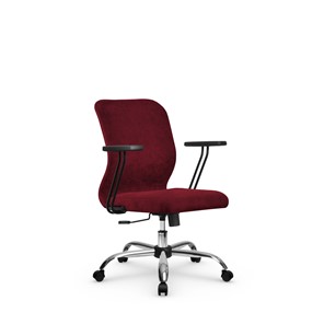 Кресло компьютерное SU-Mr-4/подл.109/осн.003  красный в Ревде