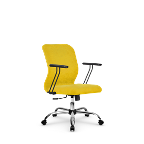 Кресло офисное SU-Mr-4/подл.109/осн.003  желтый в Ревде
