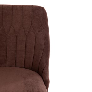 Кресло компьютерное SWAN флок, коричневый, арт.15332 в Екатеринбурге - предосмотр 5