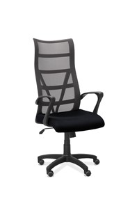Кресло офисное Топ, сетка/ткань TW / черная/ серая в Артемовском