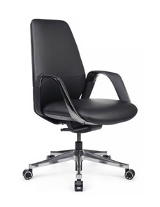 Кресло в офис Napoli-M (YZPN-YR021), черная кожа в Ревде