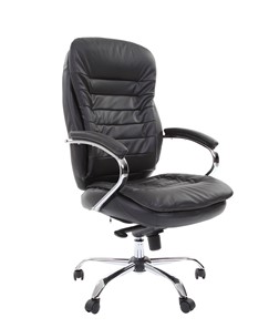 Офисное кресло CHAIRMAN 795 кожа, цвет черный в Каменске-Уральском