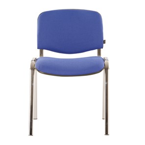 Офисный стул Brabix Iso CF-001 (хромированный каркас, ткань синяя с черным) 531422 в Екатеринбурге