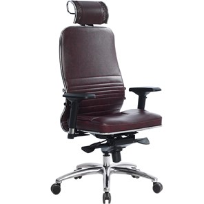 Кресло офисное Samurai KL-3.04, темно-бордовый в Ирбите