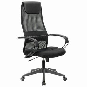 Кресло компьютерное Brabix Premium Stalker EX-608 PL (ткань-сетка/кожзам, черное) 532090 в Краснотурьинске