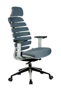 Кресло компьютерное Riva Chair SHARK (Серый/серый) в Кушве