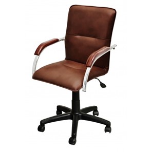 Офисный стул Самба-лифт СРП-034 коричневый основание эмаль в Кушве