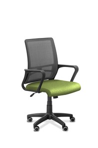 Офисное кресло для сотрудника Акцент, сетка YM/ткань Bahama / салатовая/серая в Каменске-Уральском