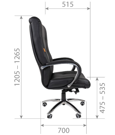 Компьютерное кресло CHAIRMAN 424 Кожа черная в Богдановиче - изображение 5