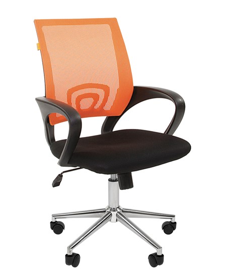 Офисное кресло CHAIRMAN 696 CHROME Сетка TW-66 (оранжевый) в Екатеринбурге - изображение 1
