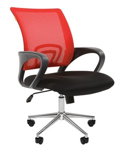 Кресло CHAIRMAN 696 CHROME Сетка TW-69 (красный) в Кушве