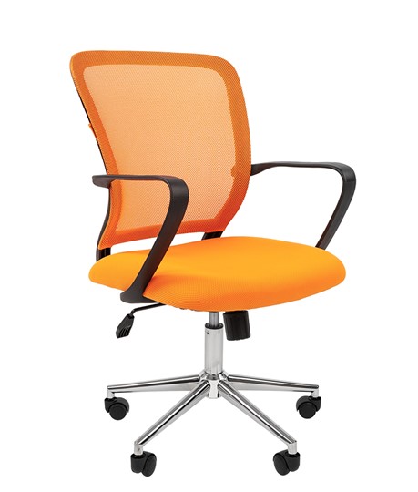 Офисное кресло CHAIRMAN 698 CHROME new Сетка TW-66 (оранжевый) в Екатеринбурге - изображение 1
