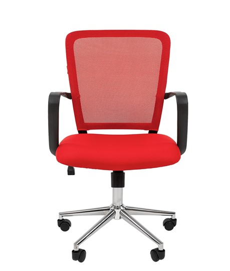 Кресло компьютерное CHAIRMAN 698 CHROME new Сетка TW-69 (красный) в Ревде - изображение 2