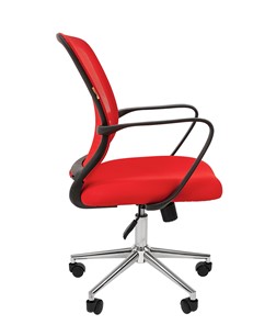 Кресло компьютерное CHAIRMAN 698 CHROME new Сетка TW-69 (красный) в Ревде - предосмотр 3