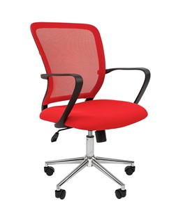 Кресло компьютерное CHAIRMAN 698 CHROME new Сетка TW-69 (красный) в Асбесте