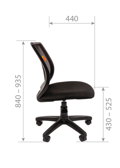 Офисное кресло CHAIRMAN 699 Б/Л Сетка TW-01(черный) в Кушве - изображение 5