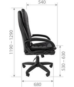 Кресло офисное CHAIRMAN 795 LT, экокожа, цвет коричневый в Екатеринбурге - предосмотр 3