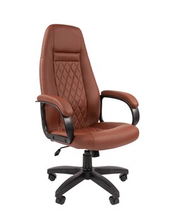 Кресло компьютерное CHAIRMAN 950LT Экокожа коричневая в Кушве