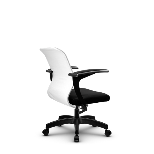 Кресло компьютерное SU-M-4/подл.160/осн.001, Белый/Черный в Екатеринбурге - изображение 2