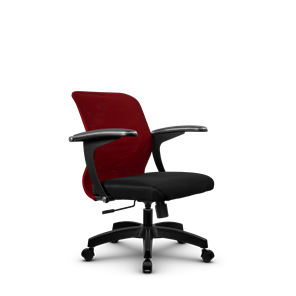 Офисное кресло SU-M-4/подл.160/осн.001, Бордовый/Черный в Первоуральске
