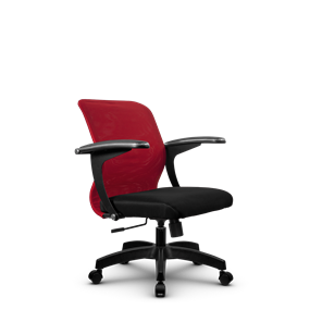 Офисное кресло SU-M-4/подл.160/осн.001, Красный/Черный в Краснотурьинске