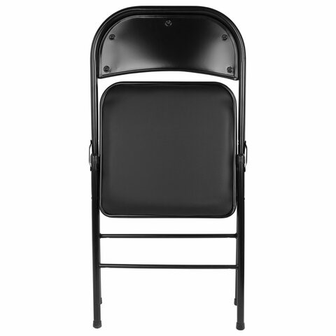 Офисный стул складной Brabix Golf Plus CF-003 Комфорт (черный каркас, кожзам черный) 531566 в Красноуфимске - изображение 7