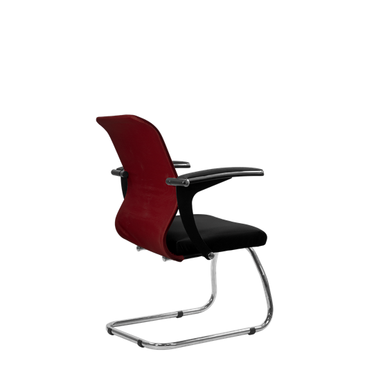 Офисный стул SU-M-4/подл.160/осн.007, Бордовый/Черный в Краснотурьинске - изображение 2