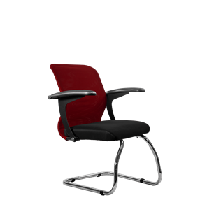 Офисный стул SU-M-4/подл.160/осн.007, Бордовый/Черный в Кушве